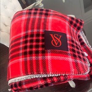 Victoria's Secret Red Plaid Blanket